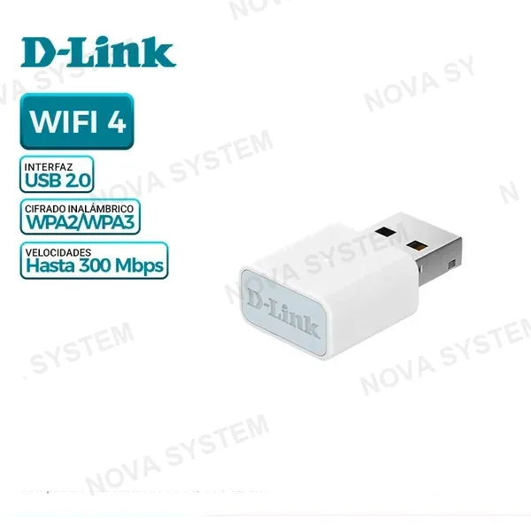 D-LINK ADAPTADOR D-LINK USB N300 WI-FI 4, AN3U