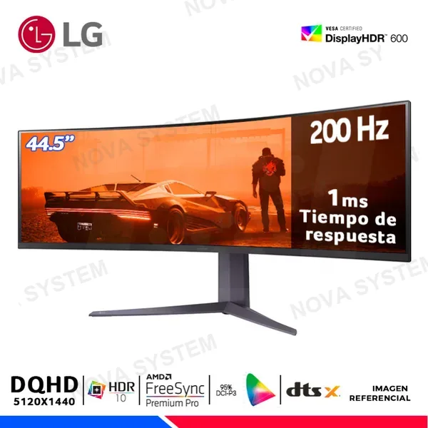 LG MONITOR GAMING LG UltraGear 45GR75DC-B, CURVO 44.5" VA, DQHD, 200Hz, 1ms, FreeSync