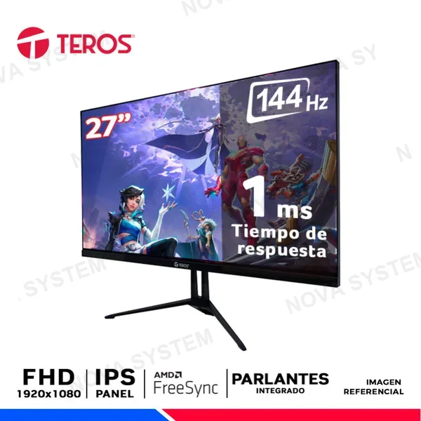 TEROS MONITOR GAMING TEROS TE2714S, 27" IPS, FHD, 144Hz, 1ms, Parlantes