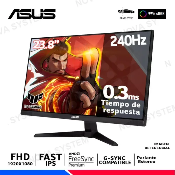 ASUS MONITOR ASUS Tuf Gaming VG249QM5A, 23.8" Fast IPS, FHD, 240Hz, 0.3ms, G-Sync, FreeSync Premiun Compatible