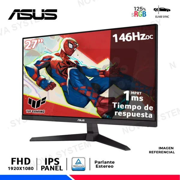 ASUS MONITOR ASUS Tuf Gaming VG279QE5A, 27" IPS, FHD 1920 x 1080, OC 146Hz, 1ms