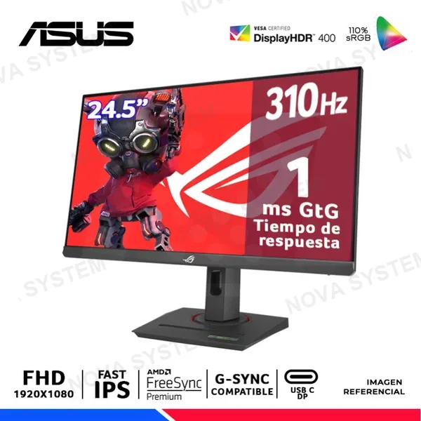 ASUS MONITOR ASUS ROG STRIX XG259CMS, 24.5" FAST IPS, FHD, 310Hz OC, 1ms, Compatible G-Sync
