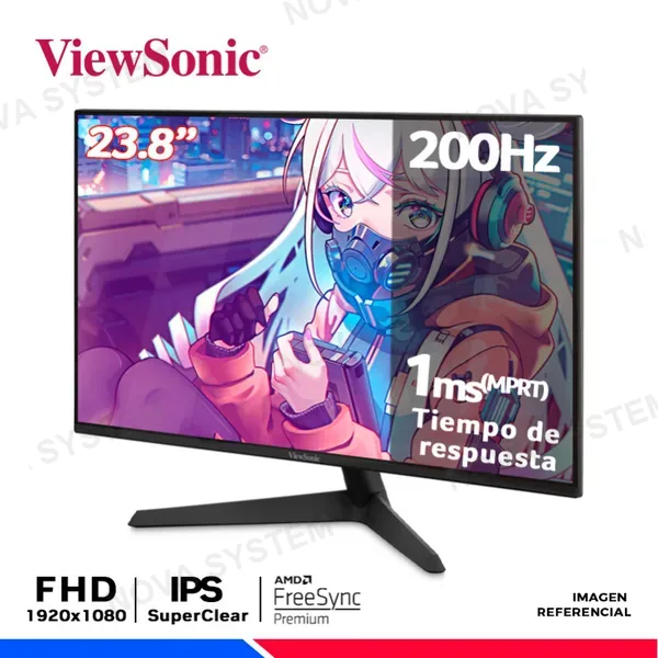 VIEWSONIC MONITOR GAMING VIEWSONIC VX2429, 23.8" IPS, FHD, 200Hz, 1ms, FreeSync