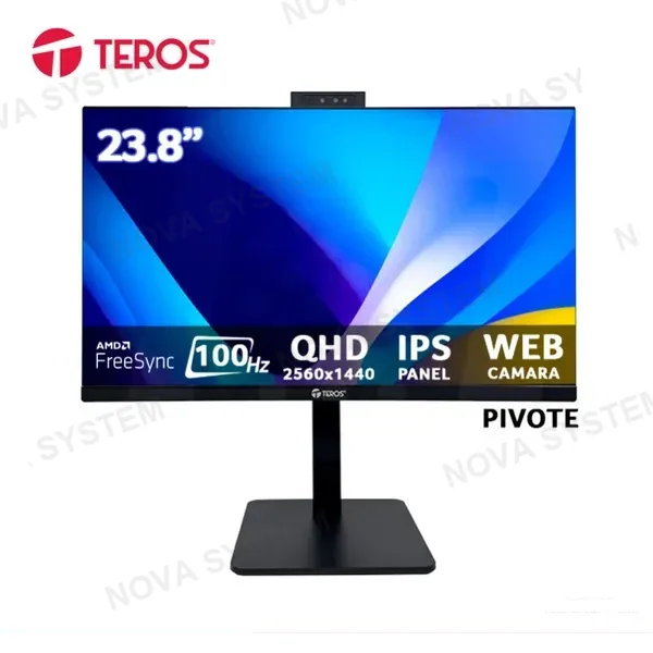 TEROS MONITOR TEROS TE-2416CS, 23.8" IPS, QHD, 100Hz, 1ms, CÁMARA WEB