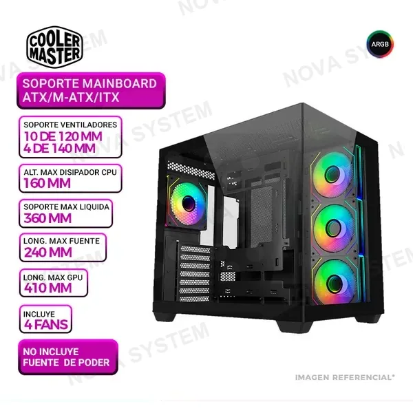 COOLER MASTER CASE COOLER MASTER ELITE 681 BLACK, 4 CO