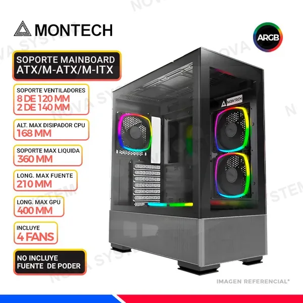MONTECH CASE MONTECH SKY TWO, BLACK