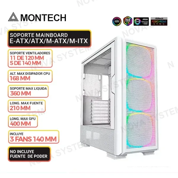 MONTECH CASE MONTECH SKY TWO GX, WHITE