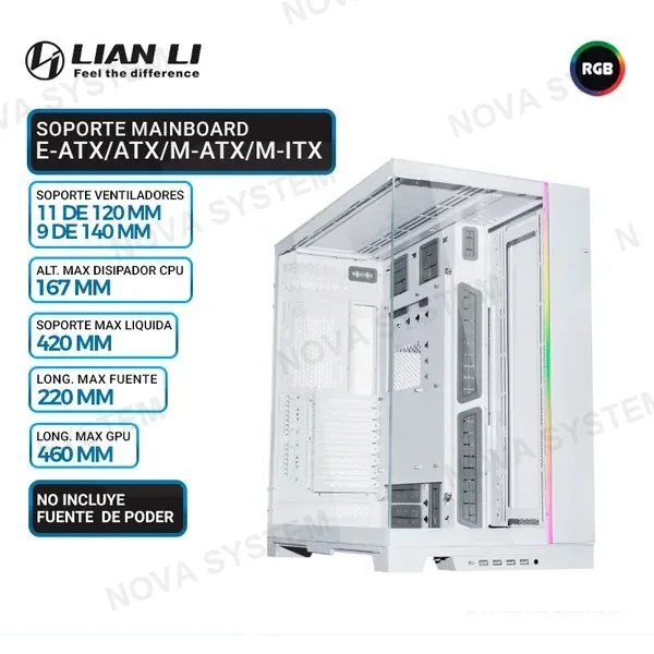 LIAN LI CASE LIAN LI 011 DYNAMIC EVO XL, WHITE, V/TEMPLADO