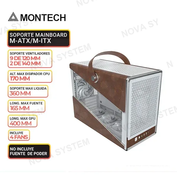 MONTECH CASE MONTECH HERITAGE PRO, WHITE