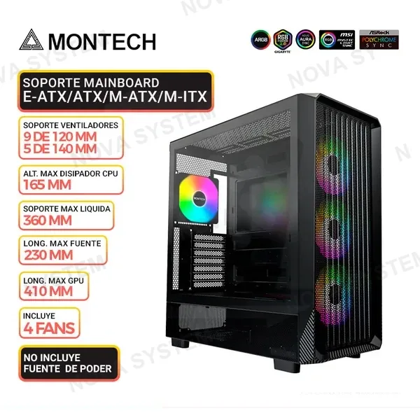 MONTECH CASE MONTECH X5, BLACK