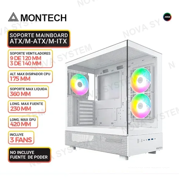 MONTECH CASE MONTECH XR, WHITE