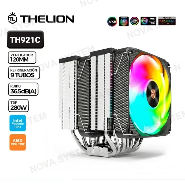 THELION COOLER DE PROCESADOR THELION TH921C, RGB