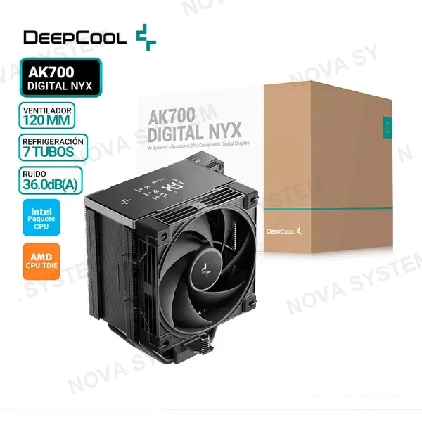 DEEPCOOL COOLER DE PROCESADOR DEEPCOOL AK700 DIGITAL NYX BK