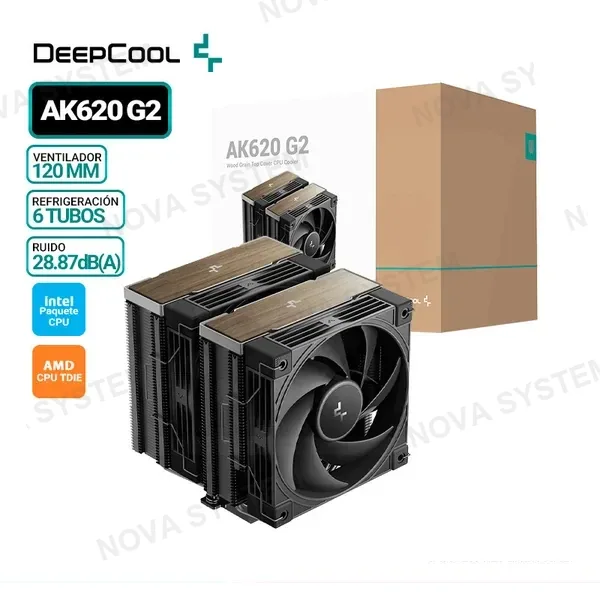 DEEPCOOL COOLER DE PROCESADOR DEEPCOOL AK620 G2 BK