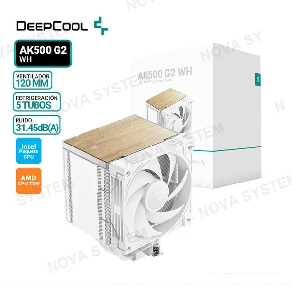 DEEPCOOL COOLER DE PROCESADOR DEEPCOOL AK500 G2 WH