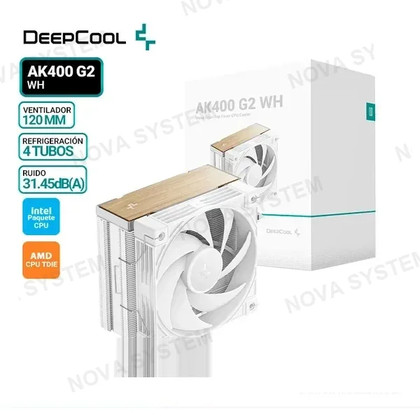 DEEPCOOL COOLER DE PROCESADOR DEEPCOOL AK400 G2 WH
