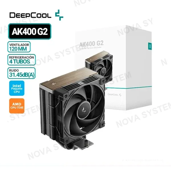 DEEPCOOL COOLER DE PROCESADOR DEEPCOOL AK400 G2 BK