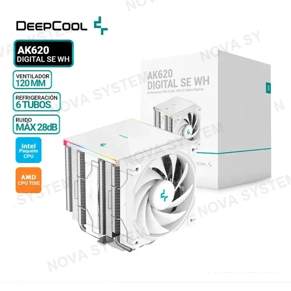 DEEPCOOL COOLER DE PROCESADOR DEEPCOOL AK620 DIGITAL SE WH