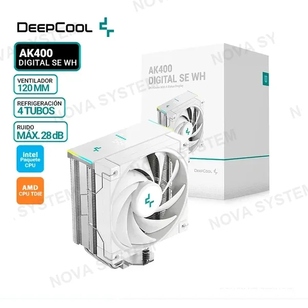 DEEPCOOL COOLER DE PROCESADOR DEEPCOOL AK400 DIGITAL SE WH