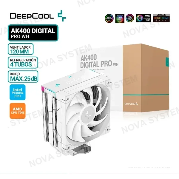 DEEPCOOL COOLER DE PROCESADOR DEEPCOOL AK400 DIGITAL PRO WH