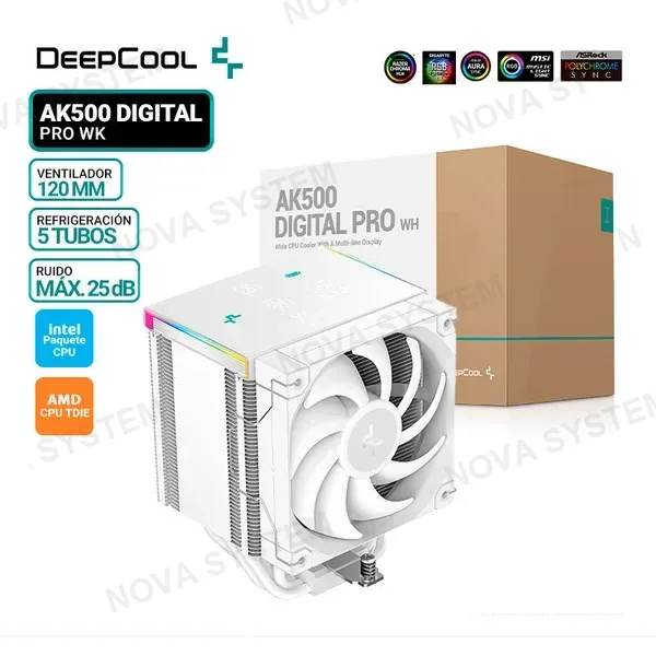 DEEPCOOL COOLER DE PROCESADOR DEEPCOOL AK500 DIGITAL PRO WH