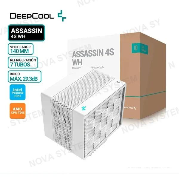 DEEPCOOL COOLER DE PROCESADOR DEEPCOOL ASSASSIN 4 WHITE, AMD, INTEL