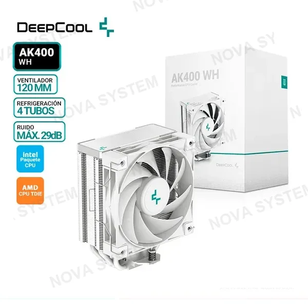 DEEPCOOL COOLER DE PROCESADOR DEEPCOOL AK400 WH