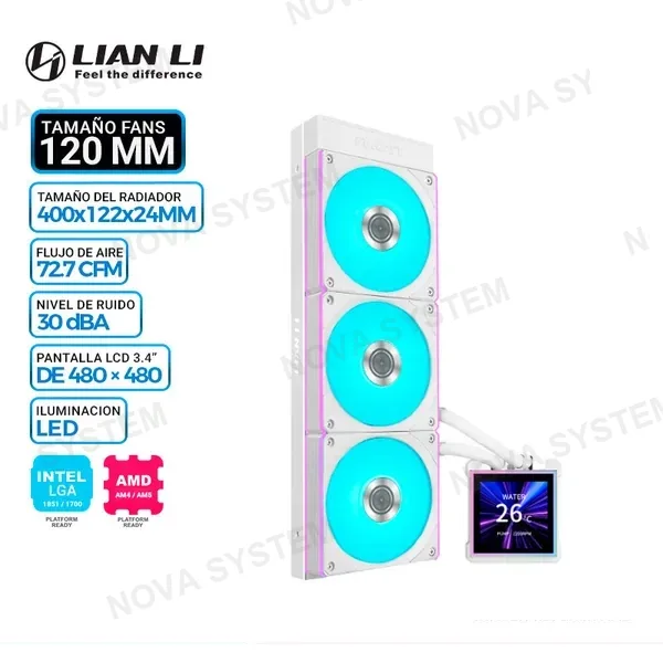 LIAN LI REFRIGERACION LIQUIDA LIAN LI HydroShift II LCD-S 360CL WHITE