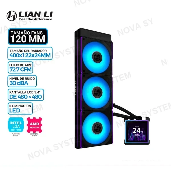LIAN LI REFRIGERACION LIQUIDA LIAN LI HydroShift II LCD-S 360CL BLACK