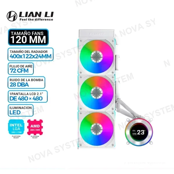 LIAN LI REFRIGERACION LIQUIDA LIAN LI HydroShift II LCD-C 360CL White