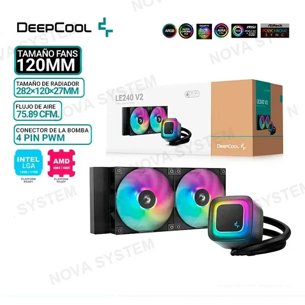 DEEPCOOL REFRIGERACION LIQUIDA DEEPCOOL LE240 V2 ARGB