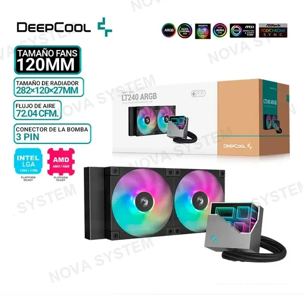 DEEPCOOL REFRIGERACION LIQUIDA DEEPCOOL LT240, ARGB