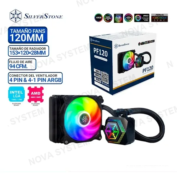 SILVERSTONE REFRIGERACION LIQUIDA SILVERSTONE PF120 ARGB