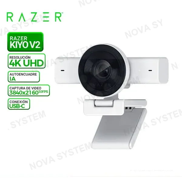 RAZER CÁMARA RAZER KIYO V2 4K CON IA WHITE