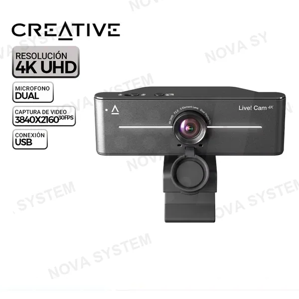 CAMARA WEB CREATIVE LIVE! CAM SYNC 4K UHD, USB, C/TAPA