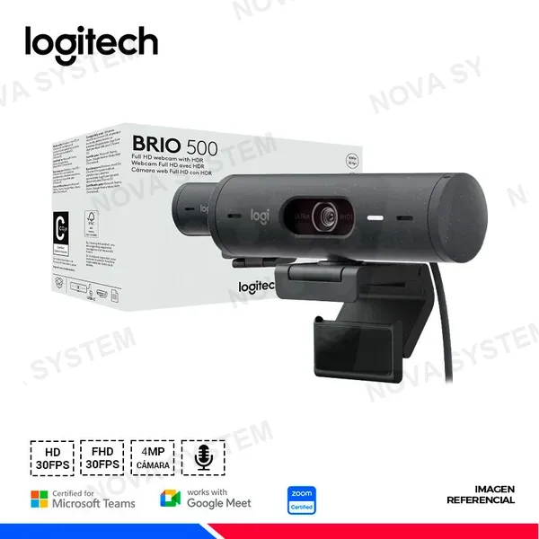 LOGITECH CAMARA WEB LOGITECH BRIO 500 FHD 1080p BLACK