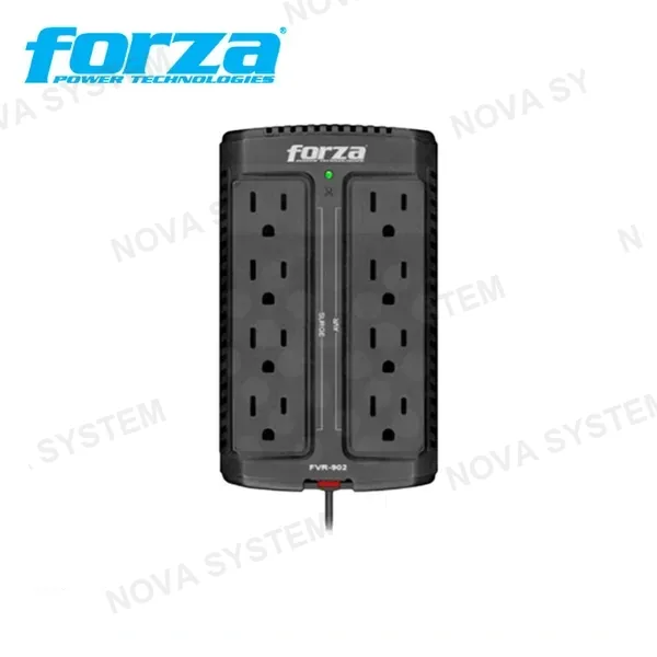 FORZA ESTABILIZADOR FORZA FVR-902, 900VA/450W 8 TOMAS