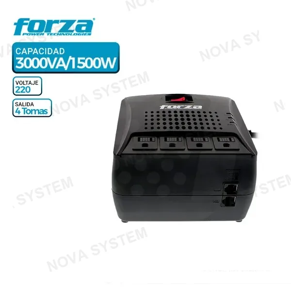 FORZA ESTABILIZADOOR FORZA FVR-3002, 3000VA/1500