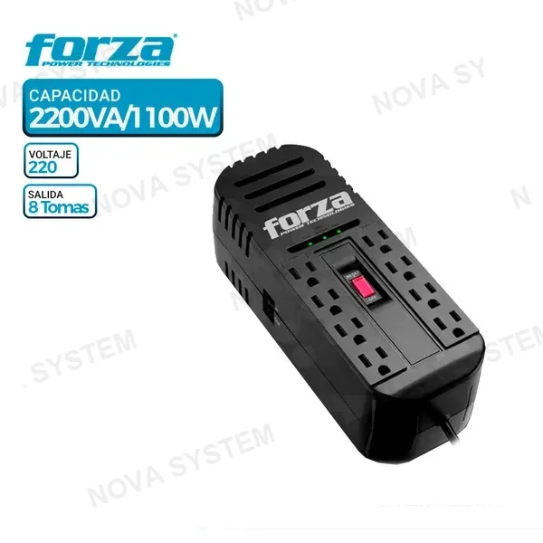 FORZA ESTABILIZADOR FORZA FVR-2202, 2200VA/1100W