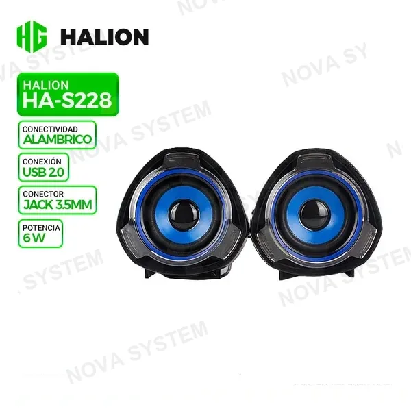 HALION PARLANTE 2.0 USB HALION HA-S228 AZUL