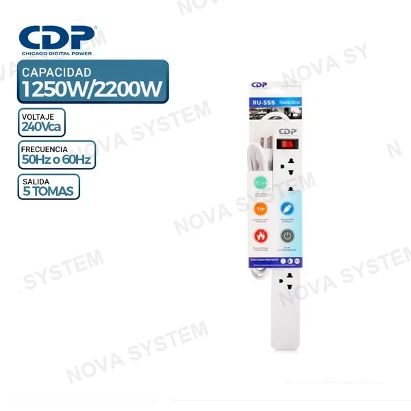 SUPRESOR DE PICOS CDP R-SS5, 5 SALIDAS, 220V