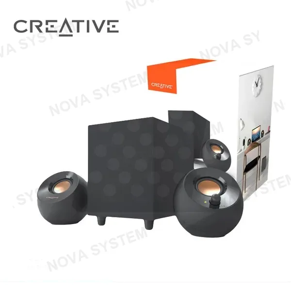 PARLANTE CREATIVE PEBBLE PLUS 2.1 USB BLACK