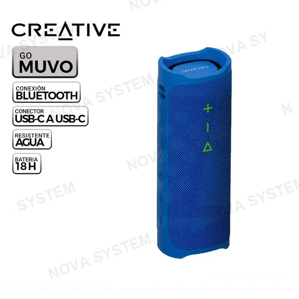PARLANTE CREATIVE MUVO GO, 20W, BLUETOOTH, BLUE