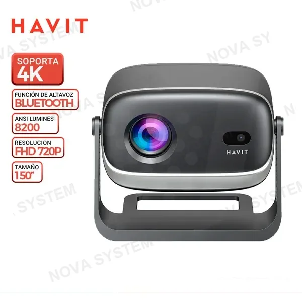 HAVIT PROYECTOR HAVIT PJ235 PRO SMART, SOPORTA 4K, 8200 LUMENES