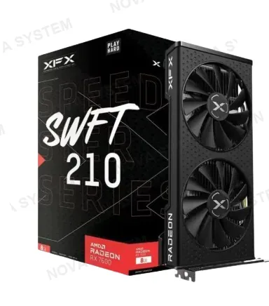 XFX TARJETA DE VIDEO, XFX, VGA RX7600 8GB OC 2 FAN