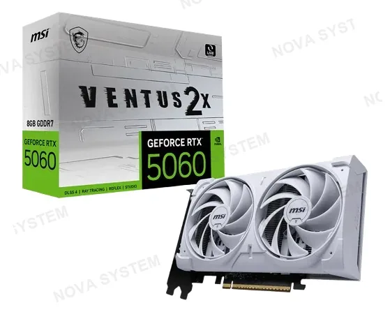 MSI TARJETA DE VIDEO, MSI VENTUS 2X, RTX 5060 8GB GDDR6 OC WHITE