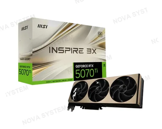 MSI TARJETA DE VIDEO, MSI, INSPIRE 3X RTX 5070TI OC 16GB GDDR7