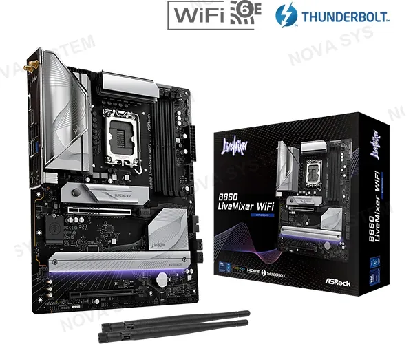 ASROCK MBB, ASROCK LIVEMIXER WIFI, B860 LGA 1851 DDR5