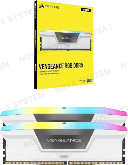 CORSAIR MEMORIA RAM CORSAIR VENGEANCE 32GB(2x16) 6000MHZ DDR5 RGB WHITE
