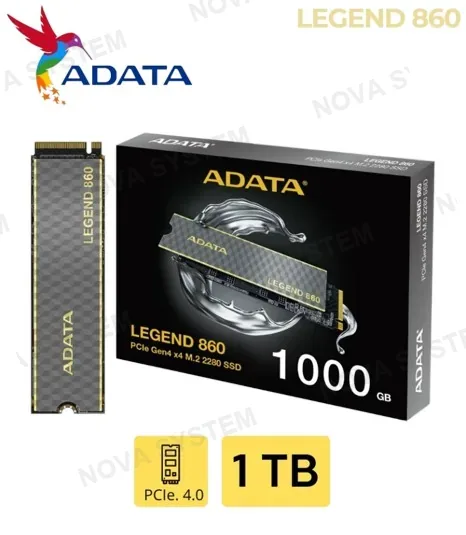ADATA SSD NVME, ADATA, LEGEND 860 1TB M.2 GEN 4X4 NVME 6000MB/s C/DISP ALUMI